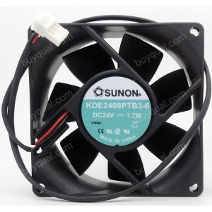 Sunon KDE2408PTB3-6 24V 1.7/2.4W 2wires Cooling Fan