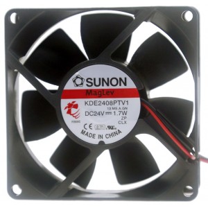 SUNON KDE2408PTV1 13.MS.A.GN 24V 1.7W 2wires Cooling Fan