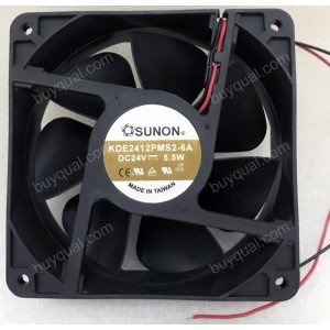 SUNON KDE2412PMS2-6A 24V 5.5W 2wires Cooling Fan