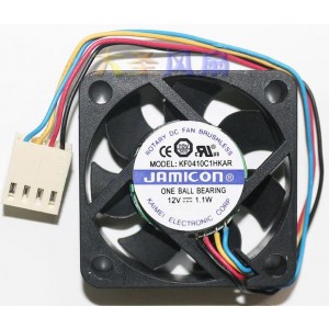 JAMICON KF0410C1HKAR 12V 1.1W 4wires Cooling Fan