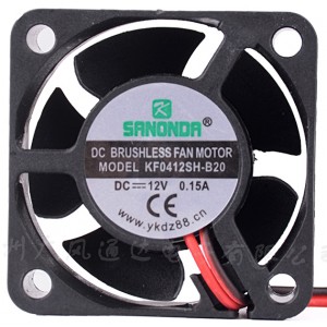 SANONDA KF0412SH-B20 12V 0.15A 2wires Cooling Fan