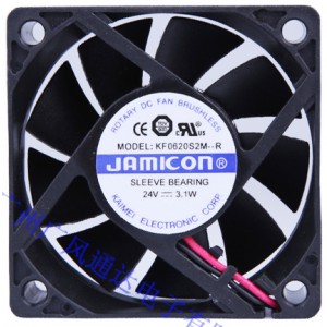 JAMICON KF0620S2M-R 24V 3.1W 2wires Cooling Fan