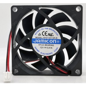 JAMICON KF0715H1SR-R 12V 0.41A 2wires Cooling Fan 