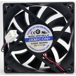 JAMICON KF0715S1L-R 12V 0.14A 2wires Cooling Fan