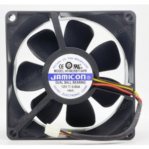 JAMICON KF0825B1TAPR 12V 0.5A 3wires Cooling Fan