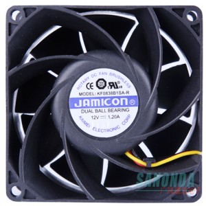JAMICON KF0838B1SA-R 12V 1.2A 3wires Cooling Fan