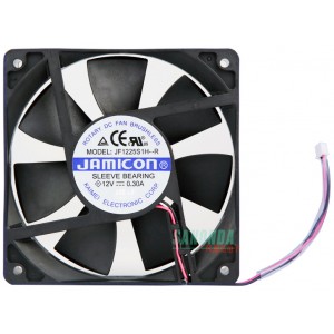 JAMICON KF1225S1H-R 12V 0.35A 2wires Cooling Fan