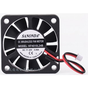 SANONDA KF4010L24B 24V 0.05A 2wires Cooling Fan