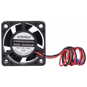 SANONDA KF4020H12B 12V 0.15A 2wires Cooling Fan