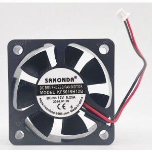 SANONDA KF5015H12B 12V 0.25A 2wires Cooling Fan