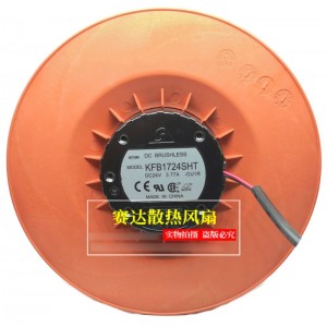 DELTA KFB1724SHT 24V 3.77A 2wires Cooling Fan