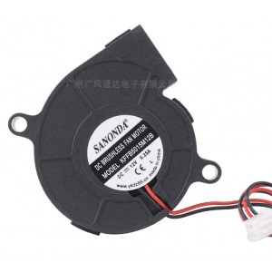 SANONDA KFFB5015M12B 12V 0.25A 2wires Cooling Fan