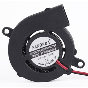SANONDA KFFB6025H05S 5V 0.40A 2wires Cooling Fan