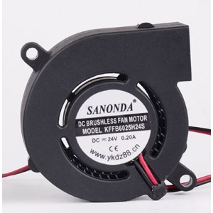 SANONDA KFFB6025H24S 24V 0.20A 2wires Cooling Fan