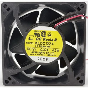 SERVO KLDC12Z4 12V 0.37A 4.5W 2wires Cooling Fan