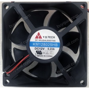 Y.S.TECH KM128025HB 12V 0.23A 2wires Cooling Fan