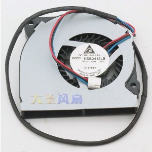 DELTA KSB0412LB-AB72 12V 0.12A 3wires Cooling Fan
