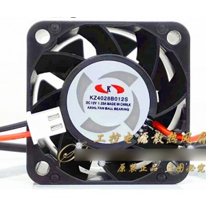 K KZ4028B012S 12V 1.23A 3wires Cooling Fan