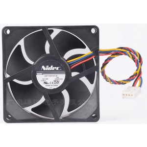 Nidec L80T12NS1A7-57 12V 0.38A 4wires Cooling Fan