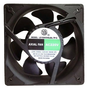 JiuLong LG18065HA2BL LG18065HA2BL-7P-C 220V 0.25/0.36A 55/80W 2wires Cooling Fan 