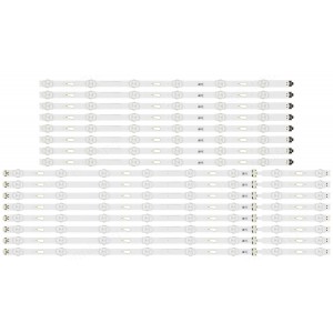 Samsung BN96-34809A BN96-34810A (S_5U75_65_FL_L8_REV1.2_141122_LM41-00109W S_5U75_65_FL_R6_REV1.2_141122_LM41-00109V ) LED Backlight Strips - 16 Strips