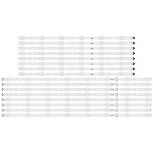 Samsung BN96-39665A / BN96-39666A (LM41-00121F, LM41-00121E, S_5U75_65_FL_L8_REV1.4 / R6_REV1.4_150514) LED Strips - 16 Strips