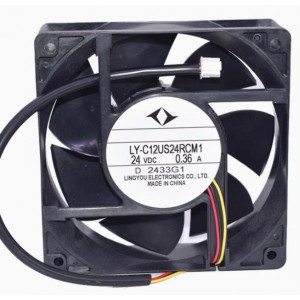 LINGYOU LY-C12US24RCM1 24V 0.36A 3wires Cooling Fan 