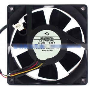 LINGYOU LY-C90SC24R-MM6 24V 0.22A 3wires Cooling Fan