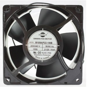 SINWAN M109AP-22-1WB 200/240V 21/20W 2wires Cooling Fan