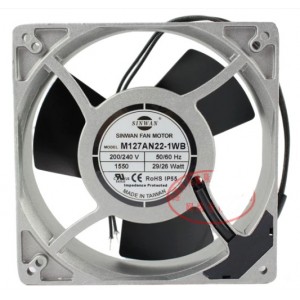 SINWAN M127AN22-1WB 200/240V 29/26W 2 wires Cooling Fan