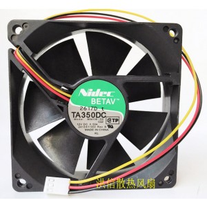 Nidec TA350DC M34138-58 12V 0.5A 3wires Cooling Fan
