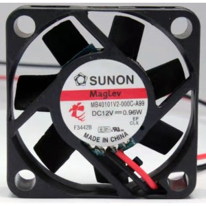 SUNON MB40101V2-000C-A99 12V 0.96W 2 wires Cooling Fan