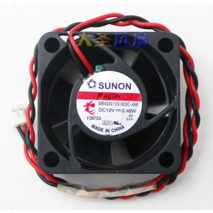 SUNON MB40201V3-000C-A99 12V 0.48W 2wires Cooling Fan