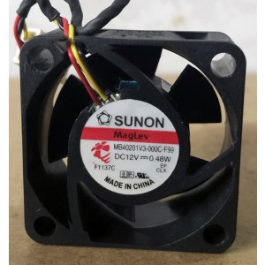 SUNON MB40201V3-000C-F99 12V 0.48W 3wires Cooling Fan