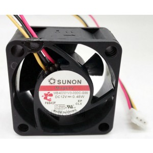 SUNON MB40201V3-000C-G99 12V 0.48W 3wires Cooling Fan
