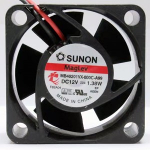 SUNON MB40201VX-000C-A99 12V 1.38W 2 wires Cooling Fan - Original New