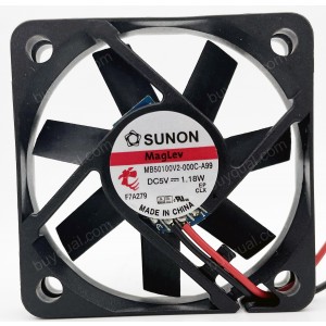 SUNON MB50100V2-000C-A99 5V 1.18W 2wires Cooling Fan