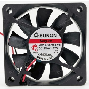 SUNON GM1206PFV3-A MB60101V2-000C-A99 12V 1.0W 2wires cooling fan