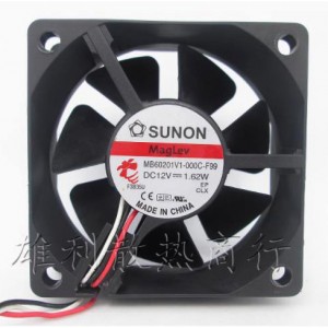 SUNON MB60201V1-000C-F99 12V 1.62W 3wires Cooling Fan 