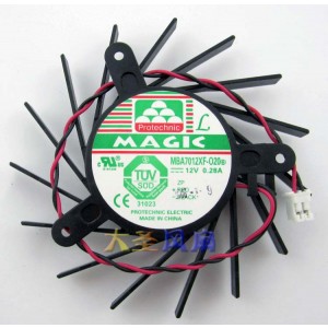 MAGIC MBA7012XF-020 MBA7012XF-O20 12V 0.28A 2wires Cooling Fan