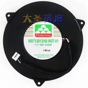 MAGIC MBT12012HB-W27-01 12V 0.53A 4wires Cooling Fan