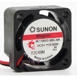 SUNON MC17080V2-000C-A99 5V 0.50W 2wires cooling fan