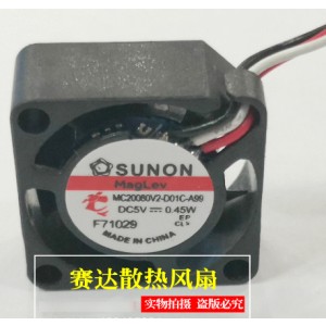 SUNON MC20080V2-D01C-A99 5V 0.45W 2wires 3wires Cooling Fan