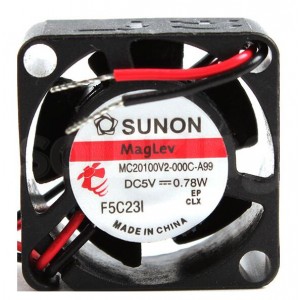 SUNON MC20100V2-000C-A99 5V 0.78W 2 wires Cooling Fan