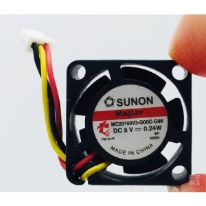 Sunon MC20100V3-Q00C-G99 5V 0.24W 3wires Cooling Fan 