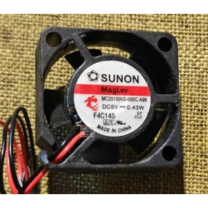 SUNON MC25100V2-000C-A99 5V 0.43W 2 wires Cooling Fan