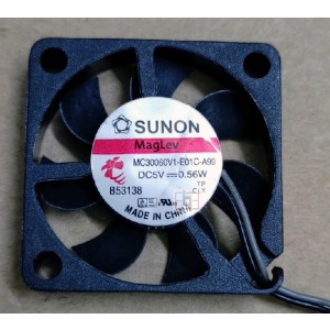 SUNON MC30060V1-E01C-A99 5V  0.56W 2wires Cooling Fan