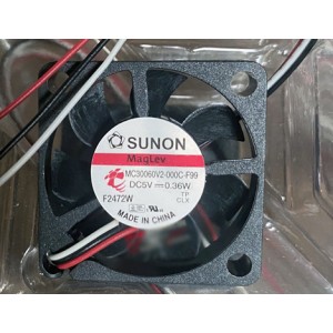 SUNON MC30060V2-000C-F99 5V 0.36W 3wires Cooling Fan 