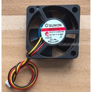 SUNON MC30101V2-000C-F99 12V 0.48W 3wires Cooling Fan