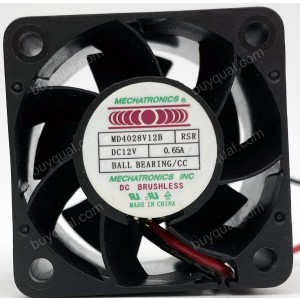 MECHATRONICS MD4028V12B MD4028V12BRSR 12V 0.65A 2wires Cooling Fan